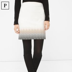 WHBM Petite Embroidered Ombre Boot Skirt